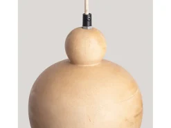 Lámpara Colgante Madera Akesh III ILUZZIA Natural