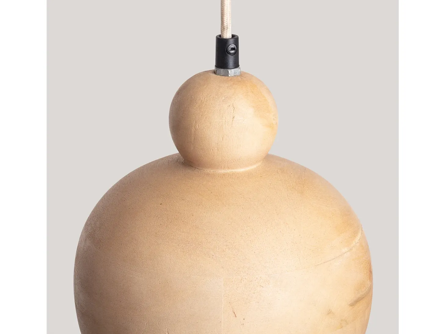 Lámpara Colgante Madera Akesh III ILUZZIA Natural