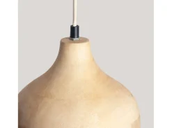 Lámpara Colgante Madera Akesh I ILUZZIA Natural