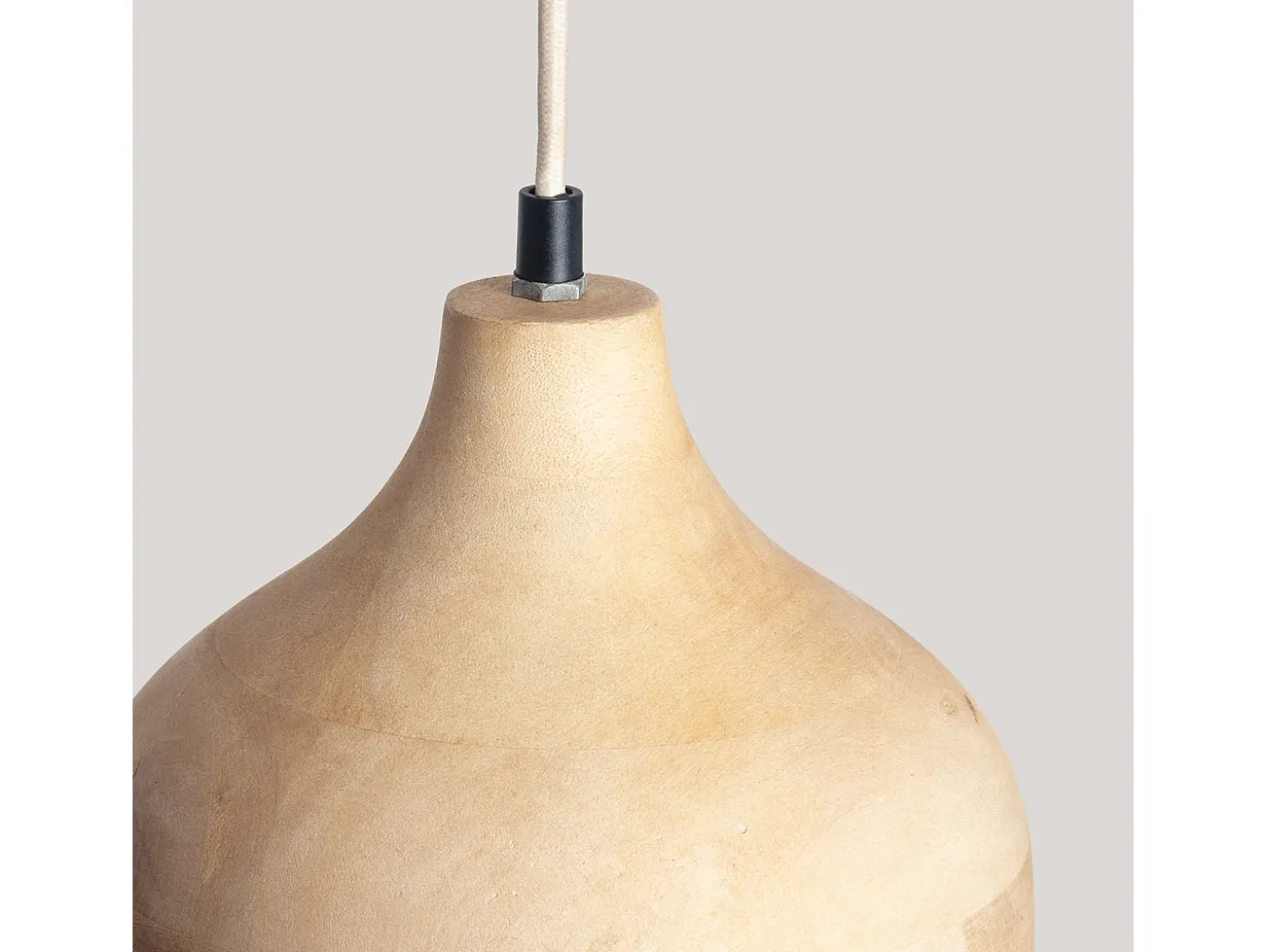 Lámpara Colgante Madera Akesh I ILUZZIA Natural