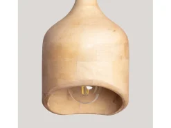 Lámpara Colgante Madera Akesh I ILUZZIA Natural