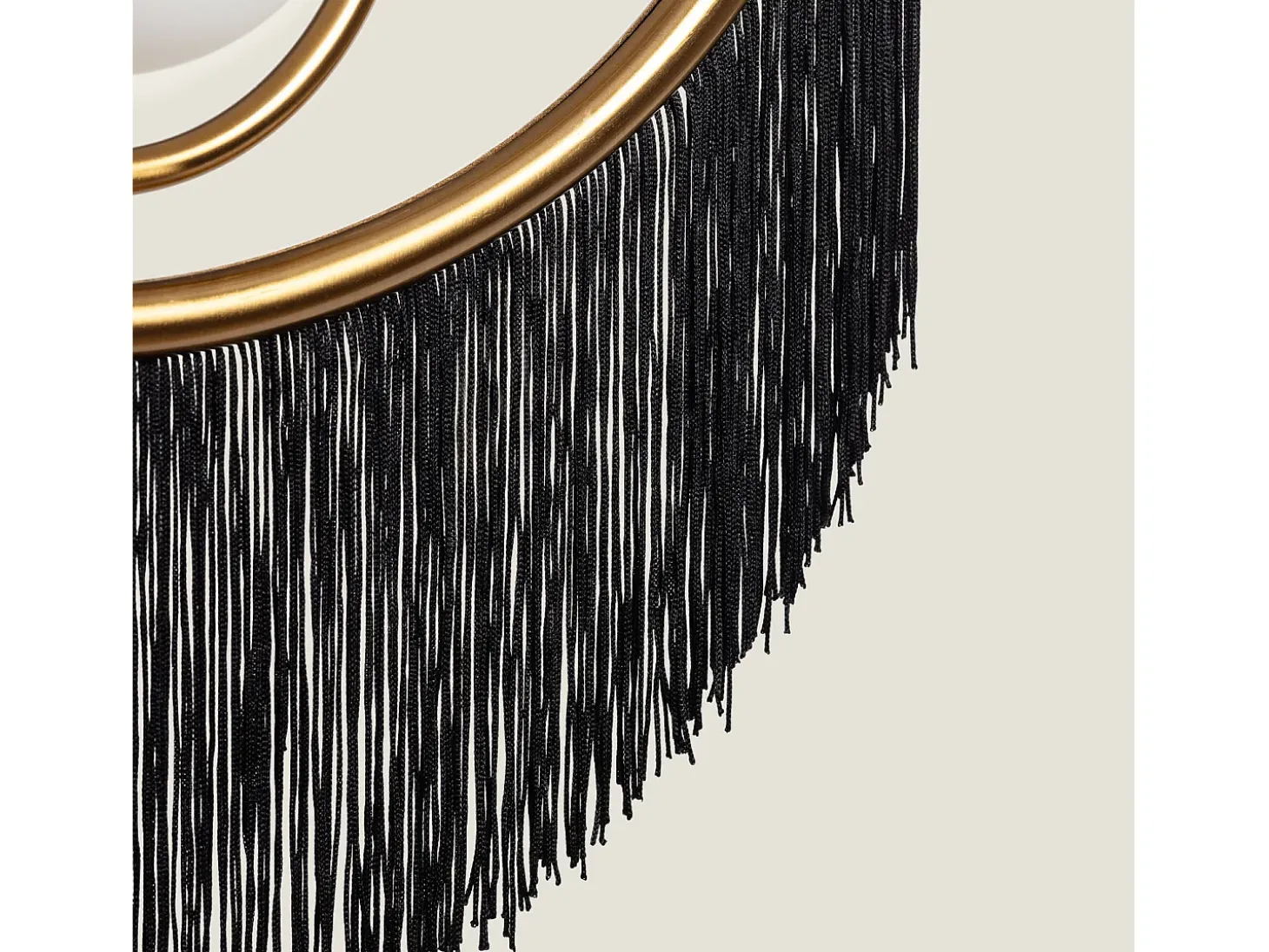 Lámpara Colgante Metal con Flecos Dalila Negro