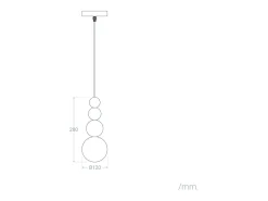 Lámpara Colgante Metal Dunia Blanco