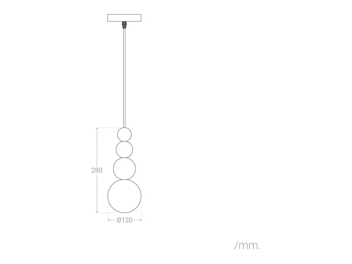 Lámpara Colgante Metal Dunia Blanco