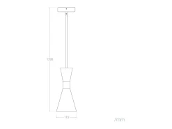 Lámpara Colgante Metal Jigger Negro