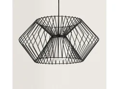 Lámpara Colgante Metal Kelsie Glass I Negro