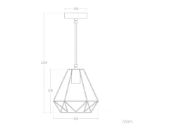 Lámpara Colgante Metal Sardo Negro