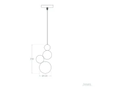 Lámpara Colgante Metal Terra Dunia Negro