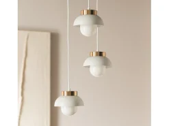 Lámpara Colgante Metal Tri Geri Blanco