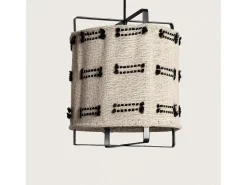 Lámpara Colgante Metal y Algodón Sioux Beige