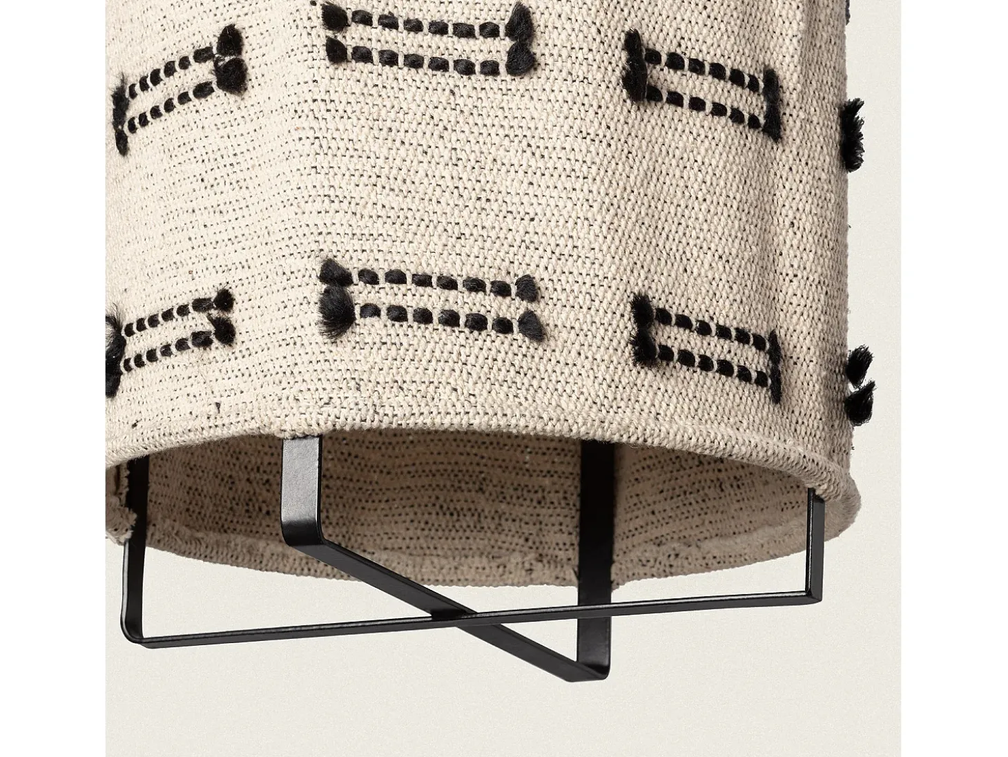 Lámpara Colgante Metal y Algodón Sioux Beige