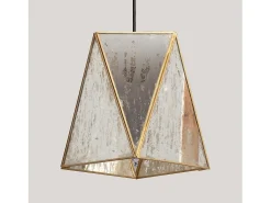 Lámpara Colgante Metal y Cristal Mattina ILUZZIA Dorado