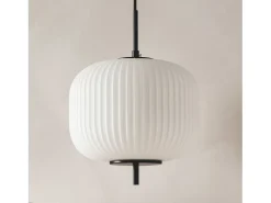Lámpara Colgante Metal y Cristal Beca Negro