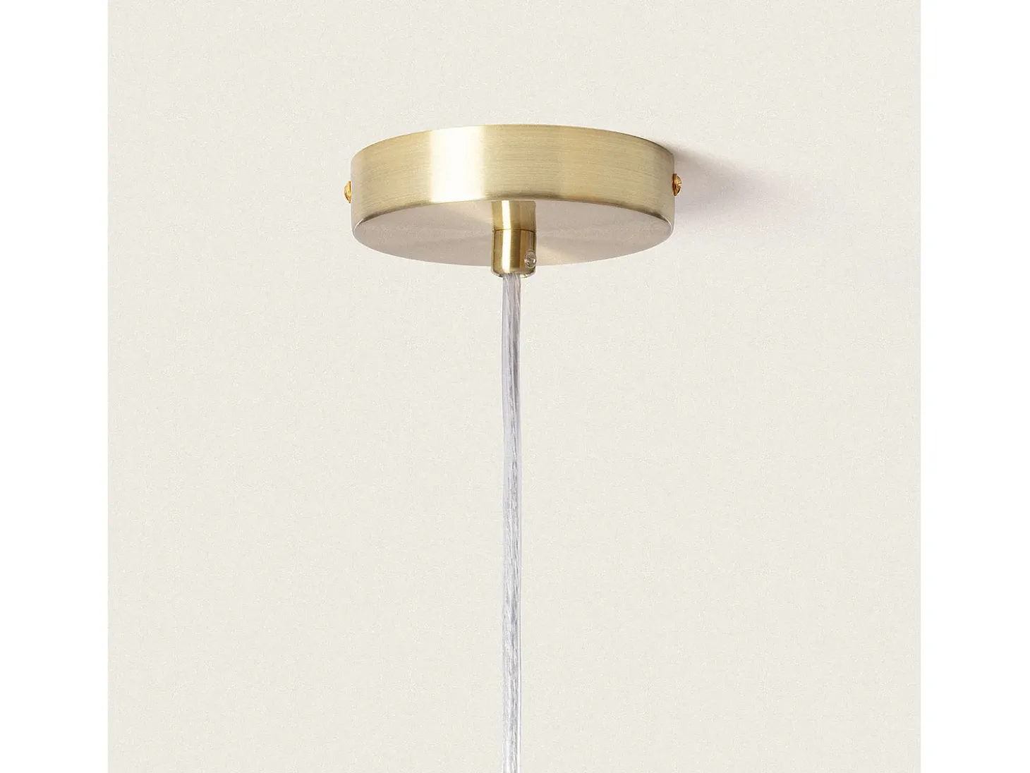 Lámpara Colgante Metal y Cristal Stiklu Dorado