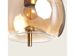 Lámpara Colgante Metal y Cristal Adina Ámbar