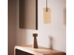 Lámpara Colgante Metal y Cristal Large Bernie Ámbar