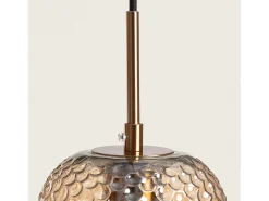Lámpara Colgante Metal y Cristal Large Bernie Ámbar