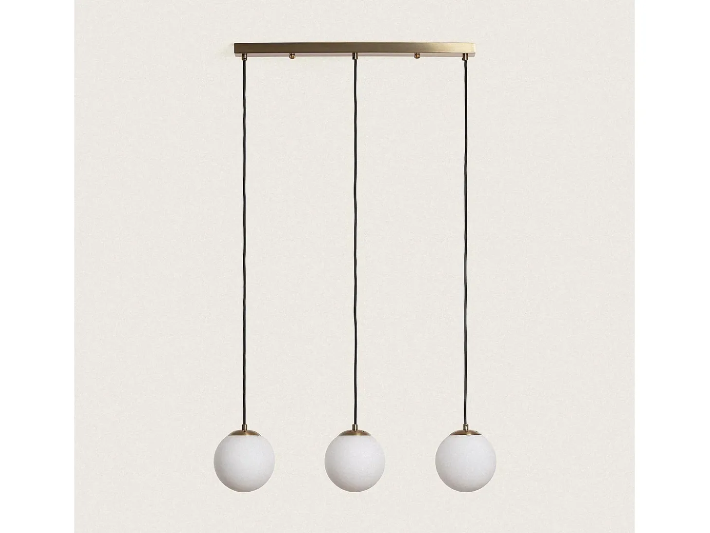 Lámpara Colgante Metal y Cristal Moonlight Brass 3 Focos Dorado