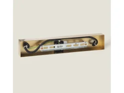 Lámpara Colgante Metal y Cristal Moonlight Brass 6 Focos Dorado