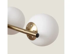 Lámpara Colgante Metal y Cristal Moonlight Brass 6 Focos Dorado