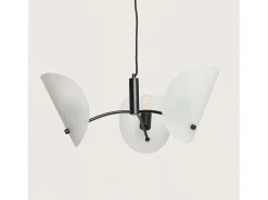 Lámpara Colgante Metal y Cristal Genaro Blanco