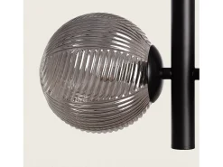 Lámpara Colgante Metal y Cristal Dayla Gris Humo