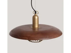 Lámpara Colgante Metal y Madera Alika ILUZZIA Dorado