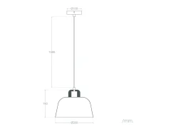Lámpara Colgante Metal y Madera Wawak Blanco