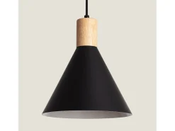 Lámpara Colgante Metal y Madera Arbat Negro