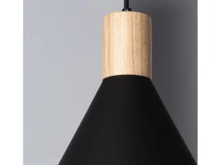 Lámpara Colgante Metal y Madera Arbat Negro