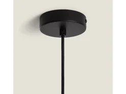 Lámpara Colgante Metal y Madera Wawak Negro