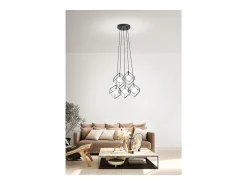 Lámpara colgante metálica CUBE color negro mate Perenz - 5 lámparas G9