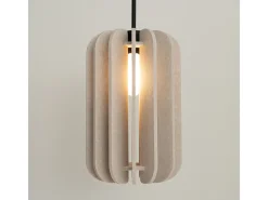 Lámpara colgante Mula moderno de fieltro/acero - 1 fuentes luminosas - L.27 x A.165 cm - beige/negro