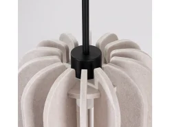 Lámpara colgante Mula moderno de fieltro/acero - 1 fuentes luminosas - L.27 x A.165 cm - beige/negro