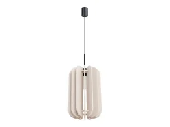 Lámpara colgante Mula moderno de fieltro/acero - 1 fuentes luminosas - L.27 x A.165 cm - beige/negro