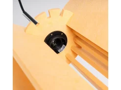 Lámpara colgante Mula moderno de fieltro/acero - 1 fuentes luminosas - L.27 x A.165 cm - amarillo/negro