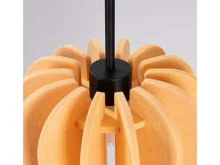 Lámpara colgante Mula moderno de fieltro/acero - 1 fuentes luminosas - L.27 x A.165 cm - amarillo/negro