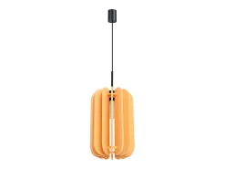 Lámpara colgante Mula moderno de fieltro/acero - 1 fuentes luminosas - L.27 x A.165 cm - amarillo/negro