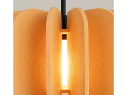 Lámpara colgante Mula moderno de fieltro/acero - 1 fuentes luminosas - L.45 x A.146 cm - amarillo/negro