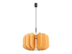 Lámpara colgante Mula moderno de fieltro/acero - 1 fuentes luminosas - L.45 x A.146 cm - amarillo/negro