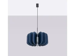 Lámpara colgante Mula moderno de fieltro/acero - 1 fuentes luminosas - L.45 x A.146 cm - azul marino/negro
