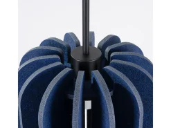 Lámpara colgante Mula moderno de fieltro/acero - 1 fuentes luminosas - L.27 x A.165 cm - azul marino/negro