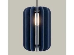 Lámpara colgante Mula moderno de fieltro/acero - 1 fuentes luminosas - L.27 x A.165 cm - azul marino/negro