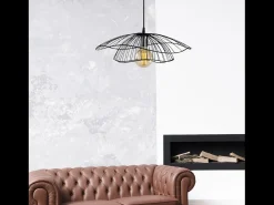 Lámpara colgante negra LOLA moderna de metal negro 40W