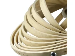 Lámpara colgante NETTLIFE de madera blanca, lámpara colgante vintage E27, estilo rústico