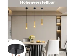 Lámpara colgante NETTLIFE para mesa de comedor, 1 bombilla, E27, industrial