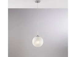 Lámpara colgante Olaf de hierro cromado, 1 luz, esfera dm.20, 130 Ø20, BL294-S1-CR