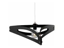 Lámpara colgante Onyx con difusor cortado a láser en acabados hierro lacado negro y latón bruñido con cable eléctrico orientable 1 luz 120 Ø51