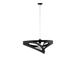 Lámpara colgante Onyx con difusor cortado a láser en acabados hierro lacado negro y latón bruñido con cable eléctrico orientable 1 luz 120 Ø51