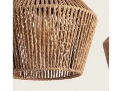 Lámpara Colgante Papel Trenzado Kirito 3 Focos Natural